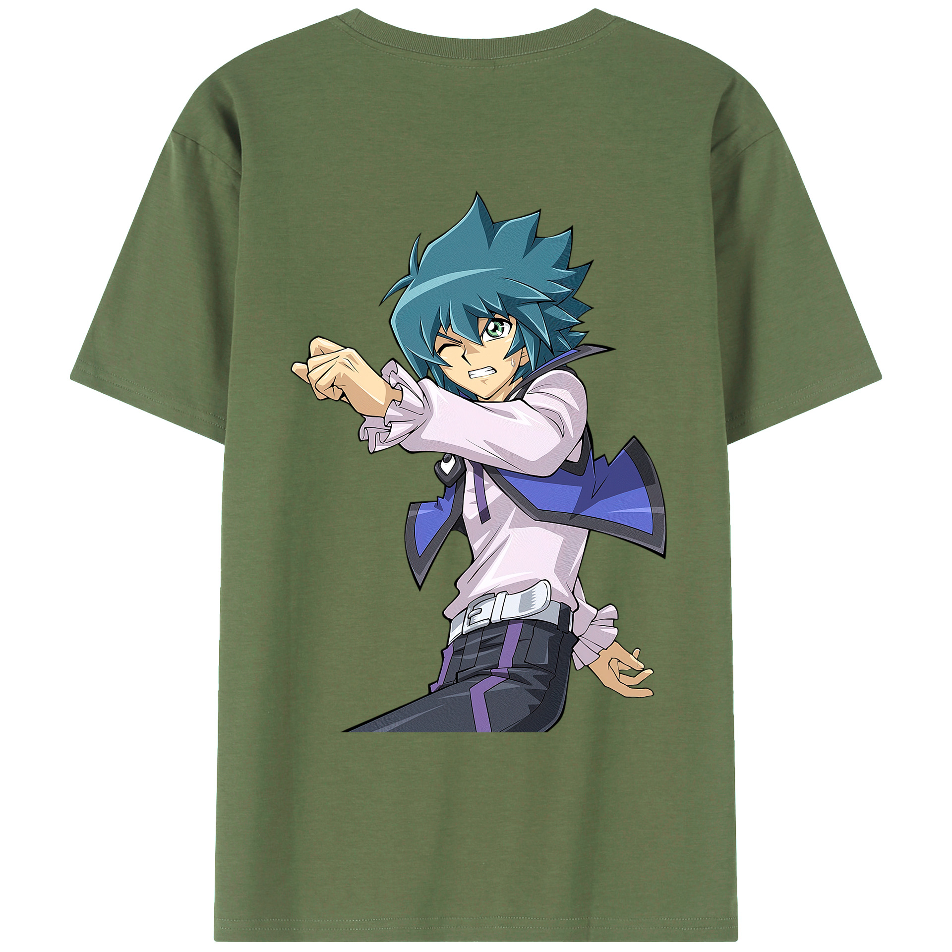 （画像用） 遊☆戯☆王 Yu-Gi-Oh! 綿100％ メンズ半袖Tシャツ（バックプリント） 通気性
